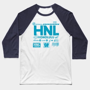 Vintage Honolulu Hawaii HND Airport Code Travel Day Retro Travel Tag Baseball T-Shirt
